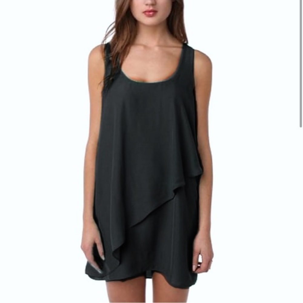 Urban outfitters silence + noise black asymmetrical mini‎ dress size small